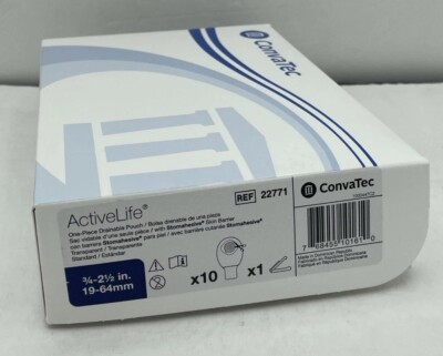 CONVATEC 22771 ActiveLife Cut-to-Fit Drainable Pouch 1BX/10EA New