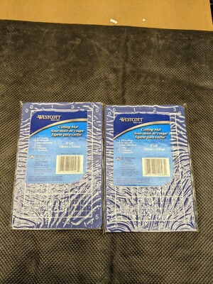 Westcott Double Sided Cutting Mat 4'' x 6'' blue 2pk