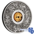2021 $1 Year of the Ox Rotating Charm 1oz Silver Antiqued Coin