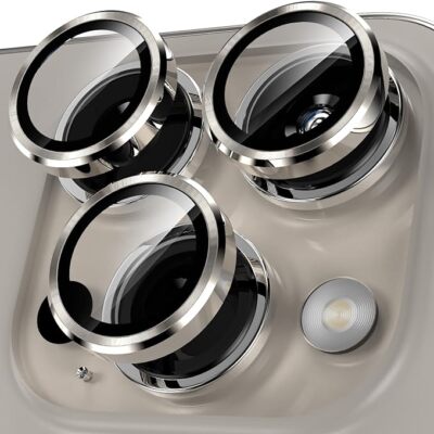 Iphone 15 Series  Metal Rear Ring+Tempered Glass Camera Lens Double Protector
