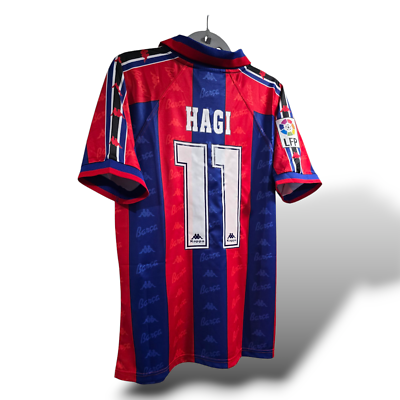 Barcelona FC Home 95/96 - Retro - Soccer - HAGI # 11 - Large Barcelona FC Home 95/96 - Retro - Soccer - HAGI # 11 - Large