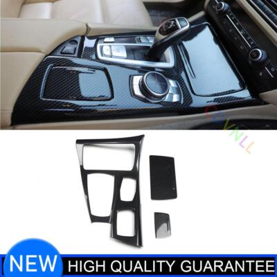 Fit For BMW 5 Series 2011-17 Carbon Fiber Central Console Gear Shift Panel Decor