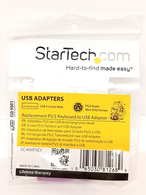 STARTECH Replacement PS/2 Keyboard to USB Adapter