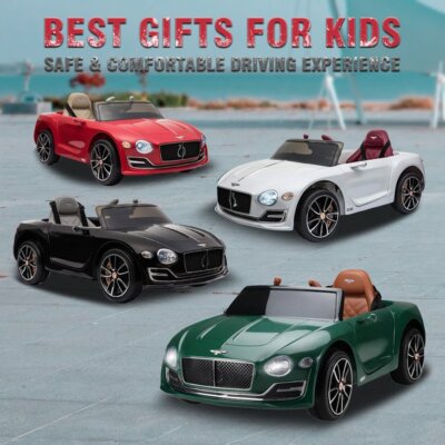 12V Kids Electric Ride On Licensed BENTLEY Style Toys Car w/Remote Control LED