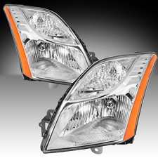 Headlights Assembly For 2010 2011 2012 Nissan Sentra Ssl Chrome Headlamps Pair