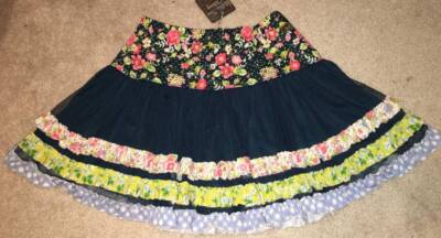 NWT Matilda Jane Girl's Hello Lovely Meet At Dusk Raven Tutu Twirl Skirt 10 Yrs.