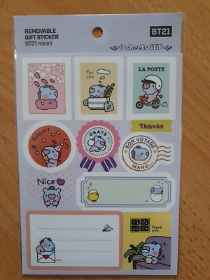 BT21 Clear Sticker Sweetie Chimmy Manga Korea