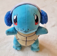 Pok mon Squirtle Plush With Ear Muffs Christmas Holiday 8"