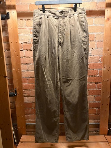 Polo Ralph Lauren double pleated khaki chinos made in USA 32W x 34L