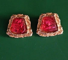 Authentic 1990s Vintage CHRISTIAN LACROIX Designers Brand Earrings md in France