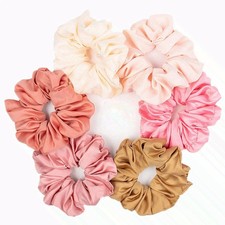 6 Pieces Satin Silk Scrunchies for hair