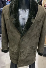 GALLOTTI shearling sheepskin men's green color size 46 cod. AE195