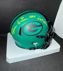 AHMAN GREEN signed auto GREEN BAY PACKERS RAVE Mini Football Helmet w/ COA JSA