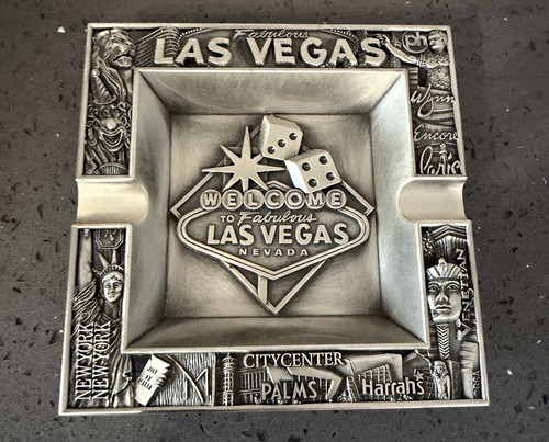 The Fabulous LAS VEGAS Nevada Sin City 5" Cigarette Cigar Ashtray Trinket Tray
