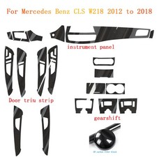 For Mercedes Benz Cls W218 2012-17 Carbon Fiber Sticker Inner Panel Trim Decals