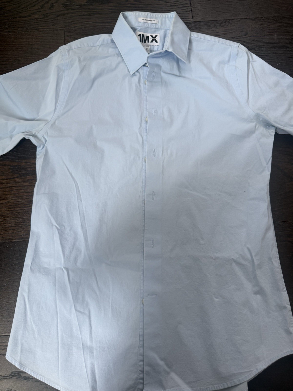 Express Medium Classic Blue Button-Down Long Slee… - image 2