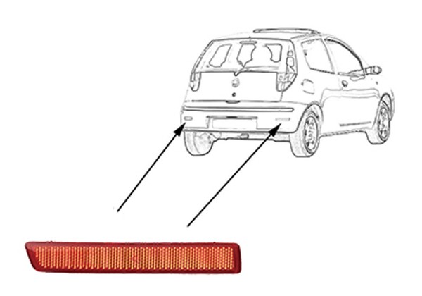 VAN Wezel RüCkstrahler 1622939 FüR Fiat Punto Croma 16V 188 233 235 253 255 333-image