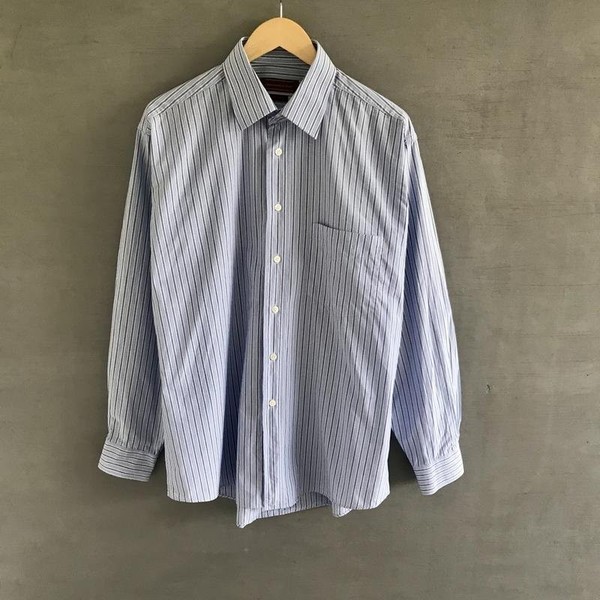 Men Abercrombie & Fitch Shirt Navy Cotton 44 / XXL