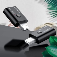 Bluetooth 5.0 2in1 Transmitter Receiver Car Wireless Audio Adapter USB 3.5mm Aux