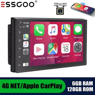 7'' Android 15 Car Stereo Radio Touch Screen 6+128GB 4G Apple CarPlay GPS BT+CAM