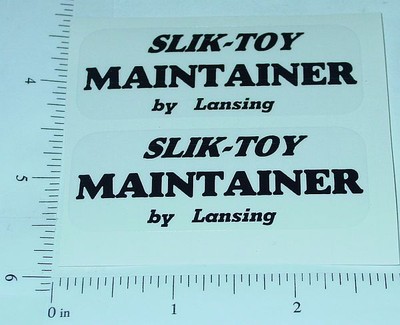 Pair Slik Toy Road Maintainer Grader Stickers SK-002