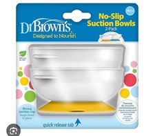 Dr. Brown's No-Slip Strong Suction Bowl for Babies and Toddlers, BPA Free - 2-PK