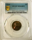 1919 Lincoln Cent PCGS MS64 BN