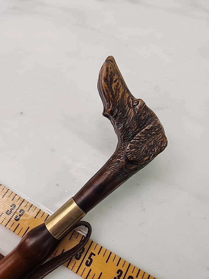 Cuerno de zapato de bambú vintage para perro de caza 21"L ¿hueso de lino para perro de caza?  Foto 3 de 4