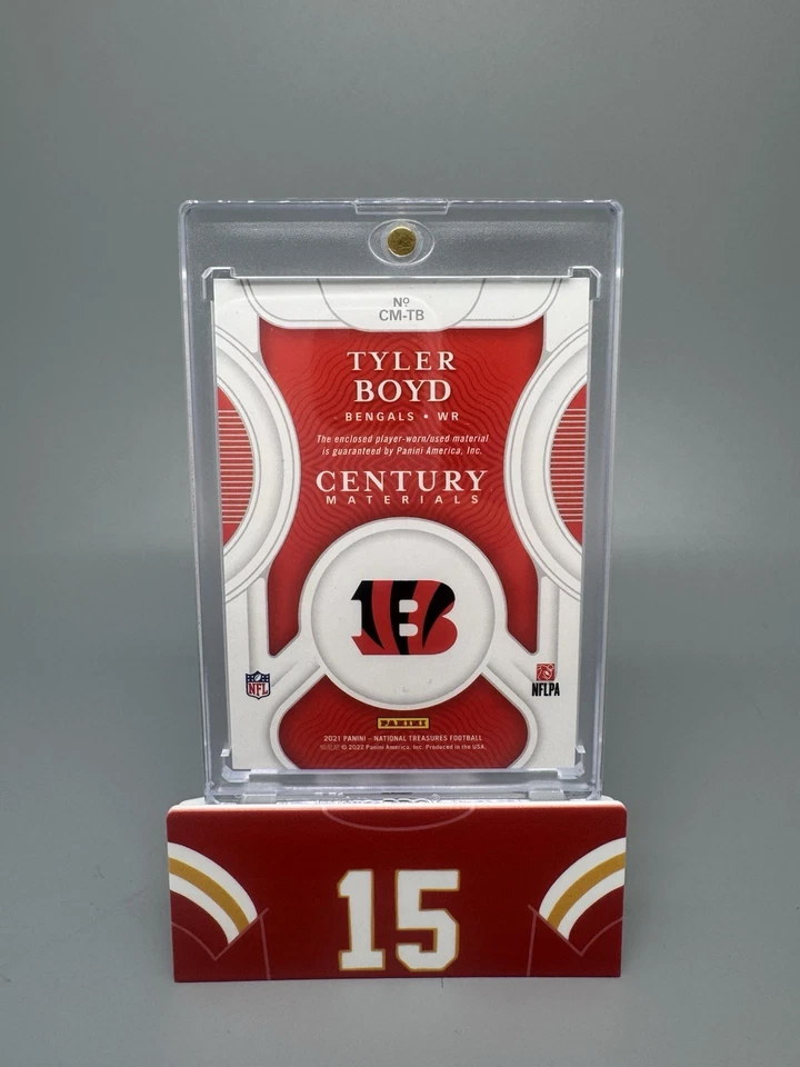 Tyler Boyd 2021 National Treasures Century Veteran Patch 74/99 Card #CM-TB - Image 4 of 4