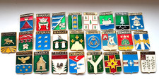 City coats of arms Tver Region 25 RARE USSR Soviet russian badges pins