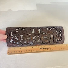 Chinese High Relief Dragon Motif Cast Resin Decor Decorative Domed Plaque