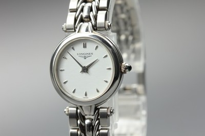 LONGINES L5.203.4 White Dial 22mm Quartz Damenuhr Vintage [Near MINT]