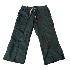 Vuori Halo Essentials Heather Kelp Green Wide Leg Pant Drawstring Athletic *READ