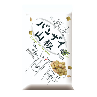 Japan Rice Cracker Iwatsuka Seika Banzai Sansho Rice Crackers 80g × 12 bags