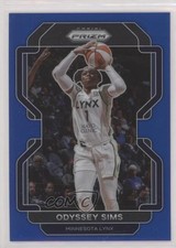 2022 Panini Prizm WNBA Blue Prizm 9/149 Odyssey Sims #102 0si4
