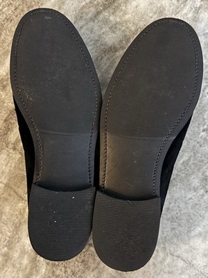 MORJAS Suede Tassel Loafer Black US 7.5 Moccasin Rubber Sole  display picture 3