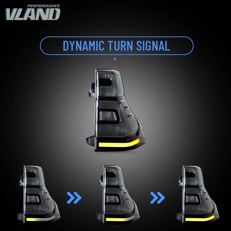 Luces traseras LED ahumadas con secuencial para Toyota Land Cruiser Prado 2010-17 GX 460 Foto 4 de 4