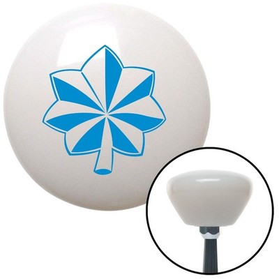 Blue Officer 04 - Major and Lt. Colonel White Retro Shift Knob w/ M16x1.5 Insert