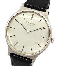 Longines Vintage Men's Gray Dial Round Circle Watch, Manual Winding, Used