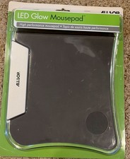 Allsop LED Glow Mousepad with 4-Port USB Hub - Black - NEW IN BOX - Blue Glow