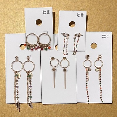 NWT New Earrings Bundle Gap Gold Dainty Chain Dangle Earrings 5 Pairs