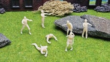 7 Pezzo Zombies / Non Morti Di Resina (Incolore) per Scala H0 (1:87) - Made IN