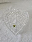 Vintage Waterford Crystal Heart Dish Bowl 7.5” Heavy Cut Crystal - Ireland