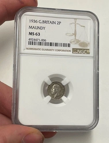 Great Britain - 1936 Silver Maundy 2 Pence (NGC MS 63)