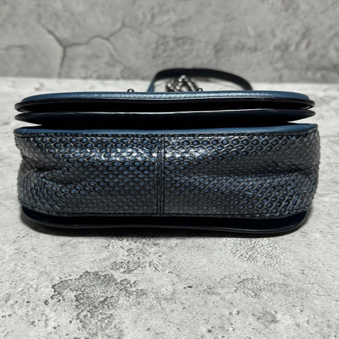 Coach Shoulder Bag Swagger Chain Python Pattern B… - image 7