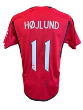 RASMUS HOJLUND SIGNED 2023/24 MANCHESTER UTD HOME SHIRT (ACG CERT AG17208)