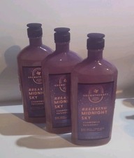 3x Bath  Body Works Relaxing Midnight Sky Chamomile Patchouli Body Wash