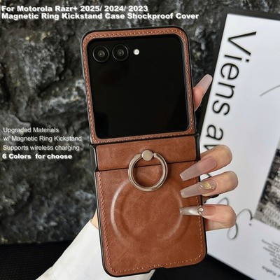 For Motorola Razr+ 2025/2024/2023 Shockproof Cover Magnetic Ring Kickstand Case