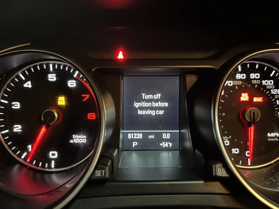 2015 AUDI A5 2.0L TURBO ENGINE COMPUTER ECU SPEEDOMETER KEY SET 8K5907115N OEM - Image 3 of 4