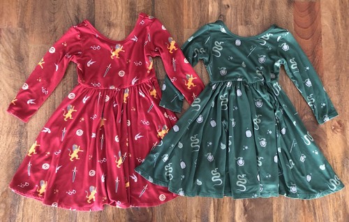 Lot of 2 Kyte Baby Harry Potter Long Sleeve Twirl Dresses Size 18-24 months